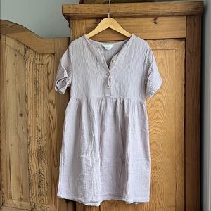 H&M | Lavender Button Muslin Dress